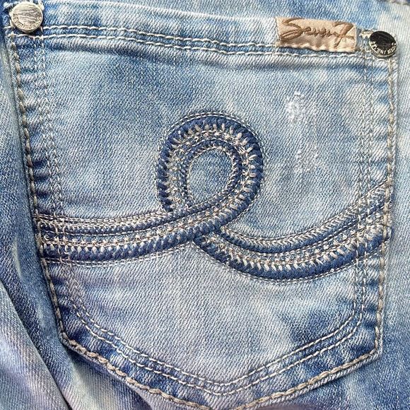 Seven Bleach Washed Rocker Slim Stretch Jeans - Picture 17 of 17